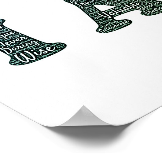 Poster Je Suis Valable Able Worth Christian Word Art (Coin)