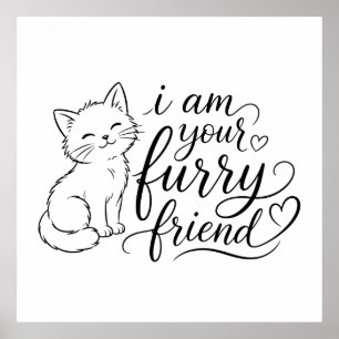 Poster Je suis votre ami à fourrure Design d'animal de co