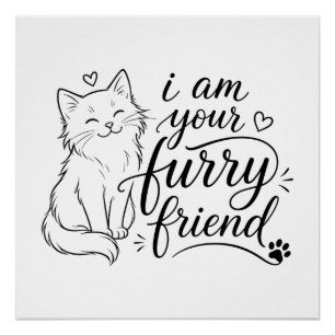 Poster Je Suis Votre Ami à Fourrure Design de Chien Migno