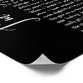 Poster Je suis votre Chanson de script noir Lyrique Mur A (Coin)