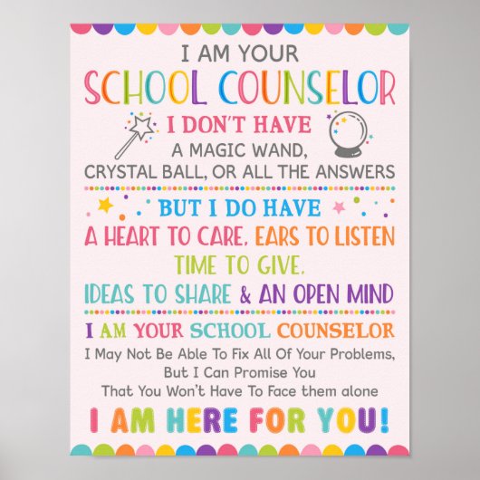 Poster Je Suis Votre Conseiller Scolaire (Devant)
