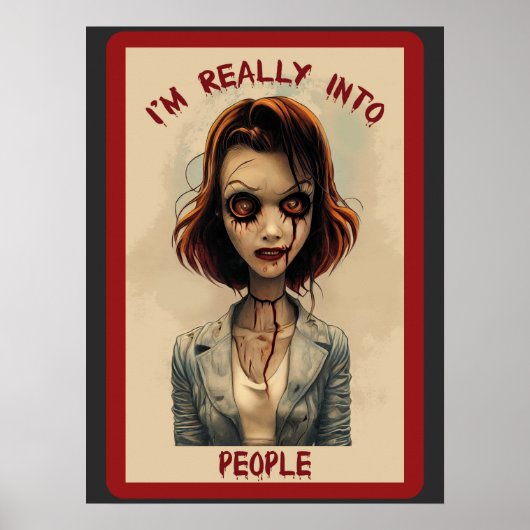 Poster Je suis vraiment dans les gens Zombie (Devant)