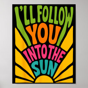 Poster Je suivrai dans le soleil Eté Rétro 90s Graphique