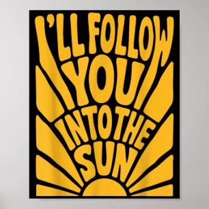 Poster Je suivrai dans le soleil Eté Rétro 90s Graphique
