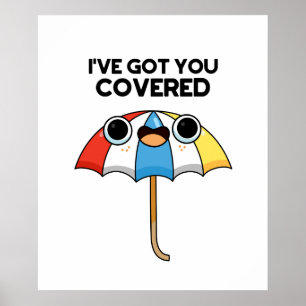 Poster Je t'ai couvert un jeu de parapluies amusant