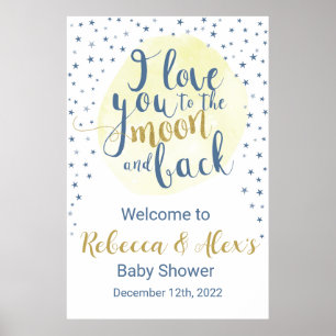 Poster Je t'aime à la Lune et l'Affiche de bienvenue du d