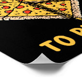 Poster Je T'Aime À Pizzas Drôle Pizza Pun (Coin)