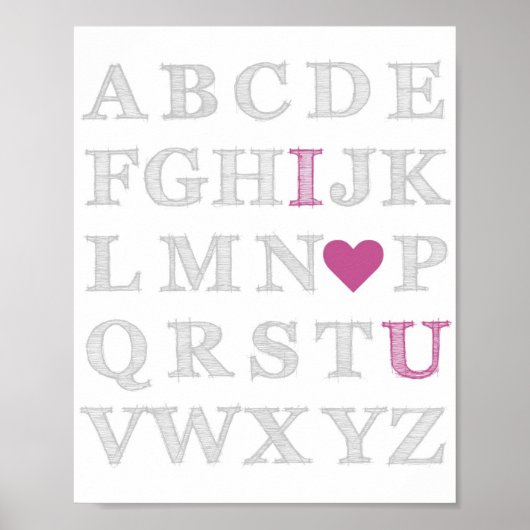 Poster Je t'aime ABC (Devant)