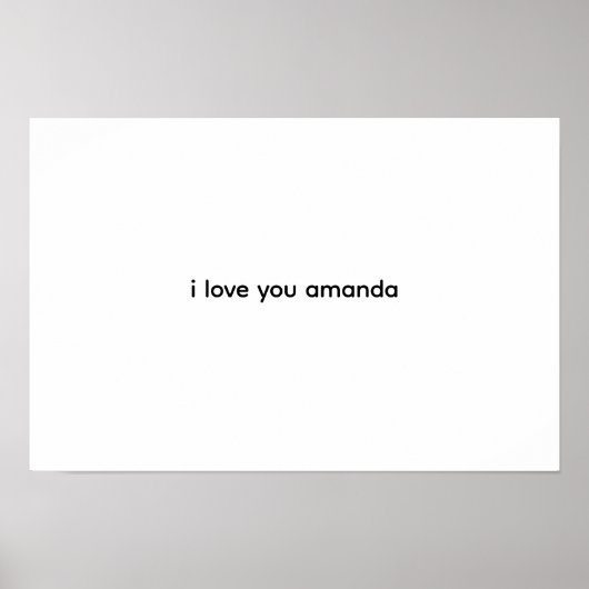 Poster je t'aime amanda toile (Devant)