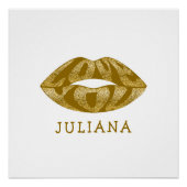 Poster Je t'aime avec des lettres de parties scintillant (Devant)