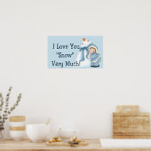 Poster Je T'Aime Beaucoup "Neige" ! - Impression/affiche  (Cuisine)