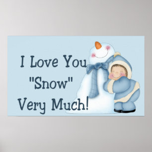 Poster Je T'Aime Beaucoup "Neige" ! - Impression/affiche