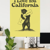 Poster Je T'Aime Californie (Bureau à domicile)