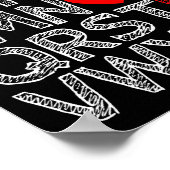 Poster Je t'aime Chalk Alphabets Texturé (Coin)