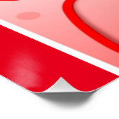 POSTER "JE T'AIME" COEURS DE VALENTINE (Coin)