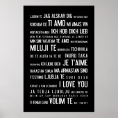 Poster "Je t'aime" dans différentes langues (Devant)