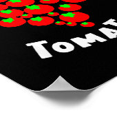 Poster Je t'aime dès mes tomates de la Saint-Valentin (Coin)