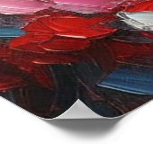 Poster Je t'aime deux coeurs Abstraits Personnalisés (Coin)