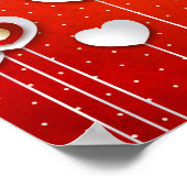 Poster Je t'aime en rouge (Coin)