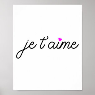 Poster Je Taime I Love You Amusant Graphique De La Saint-