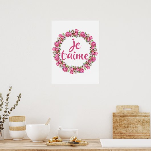 Poster Je T'aime - Je t'aime - Chants Français (Cuisine)
