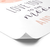 Poster Je t'aime jusqu'à la lune et retour. Bébé fille. N (Coin)