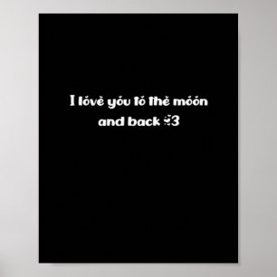 Poster Je t'aime jusqu'à la lune et retour Classique Roma