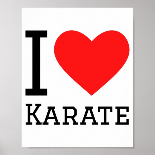 Poster Je T'aime Karate T Shirt  (Devant)