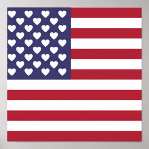 POSTER JE T'AIME LES ÉTATS-UNIS D'AMÉRIQUE
