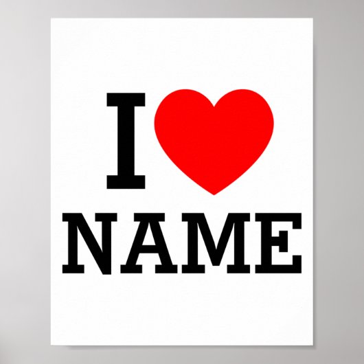 Poster Je T'aime Nom T Shirt (Devant)