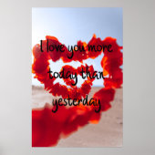 Poster Je t'aime plus aujourd'hui qu'hier (Devant)