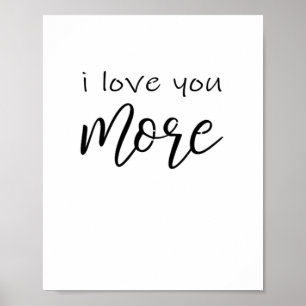 Poster Je t'aime plus dis-le tout le temps Amour souriant