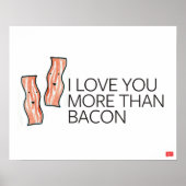 Poster Je t'aime plus que Bacon (Devant)