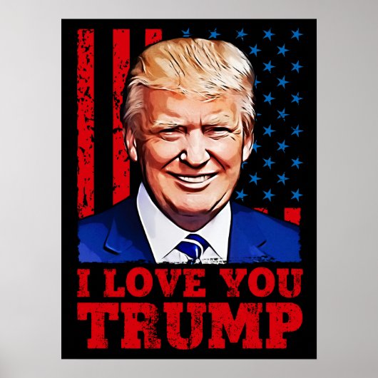 Poster Je t'aime plus que Donald président (Devant)