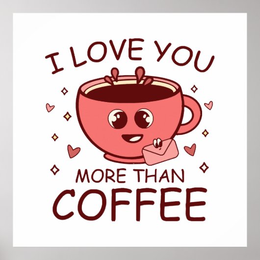 Poster Je t'aime plus que le café (Devant)
