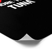 Poster Je t'aime plus que le thon Cadeau drôle (Coin)