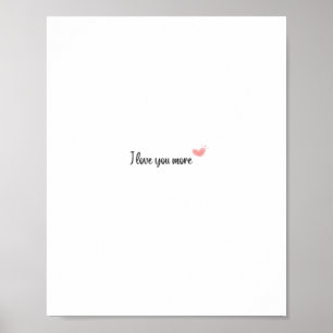Poster Je t'aime plus Style Classique Intemporel