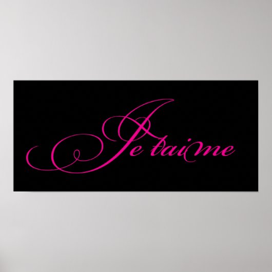 Poster Je taime Poster/Imprimer (Devant)