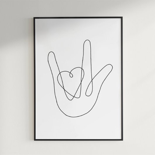 Poster Je t'aime Signer