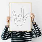 Poster Je t'aime Signer