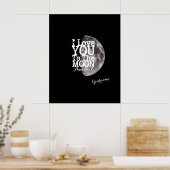 Poster Je T'Aime Sur La Lune Et De Retour (Cuisine)