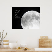 Poster Je T'Aime Sur La Lune Et De Retour (Cuisine)
