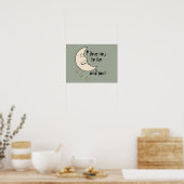 Poster Je t'aime sur la lune et l'affiche du dos (Cuisine)