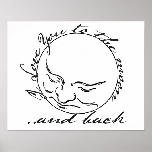 Poster Je t'aime sur la Lune et le dos (Devant)