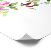 Poster Je taime typographie florale citation imprimé (Coin)