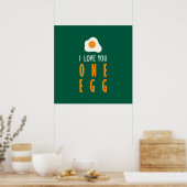 Poster Je t'aime un œuf (Cuisine)