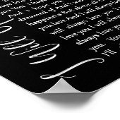 Poster Je T'Aimerai Toujours Chanson De Script Noir Lyriq (Coin)