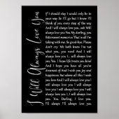 Poster Je T'Aimerai Toujours Chanson De Script Noir Lyriq (Devant)