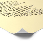 Poster Je te manque du texte en demi-coeur (Coin)