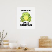 Poster Je Te Trouve Assez Ribbiant Funny Frog Pun (Cuisine)